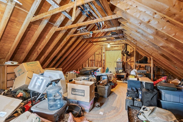 view of attic