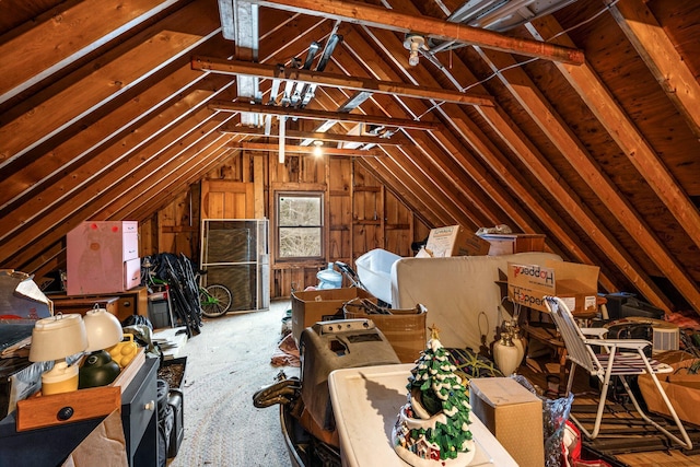 view of attic