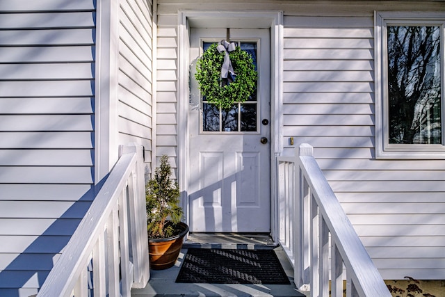 view of doorway to property