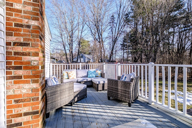 deck with outdoor lounge area