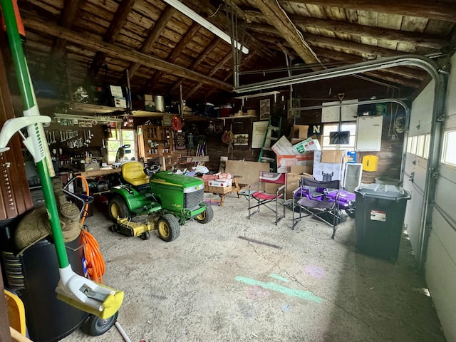 interior space featuring a garage