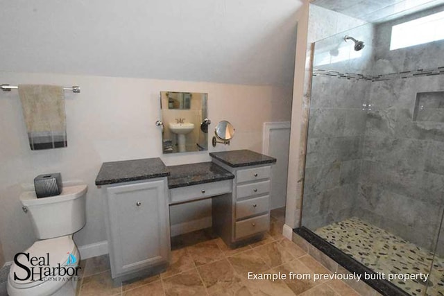 11 Clam Ln Unit A, Wells, ME 04090 - bathroom featuring a tile shower and toilet