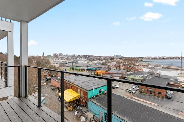 balcony featuring a city view