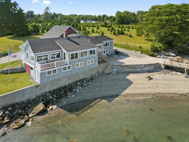20 Wharf Rd, Blue Hill, ME 04614 - aerial view of property and surrounding area