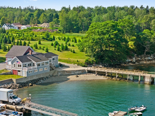 20 Wharf Rd, Blue Hill, ME 04614 - water view with a dock