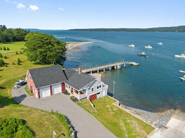 20 Wharf Rd, Blue Hill, ME 04614 - aerial view of property and surrounding area with a nearby body of water