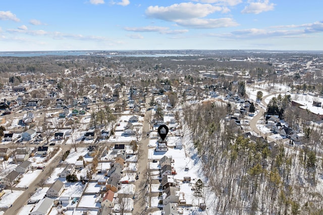 aerial view with a residential view