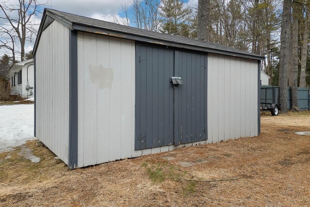 view of shed