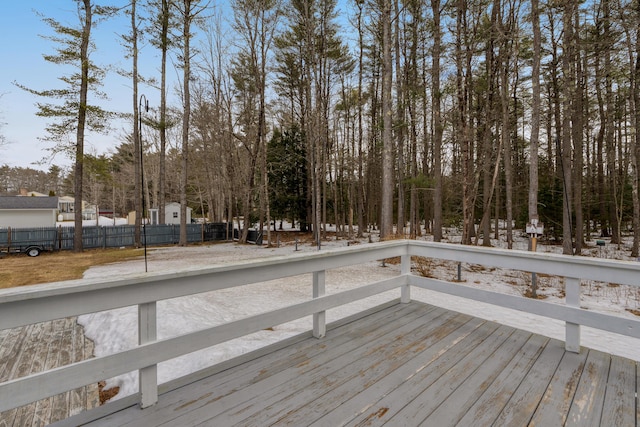 wooden deck with fence