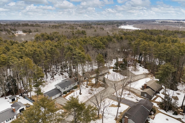 bird's eye view with a forest view