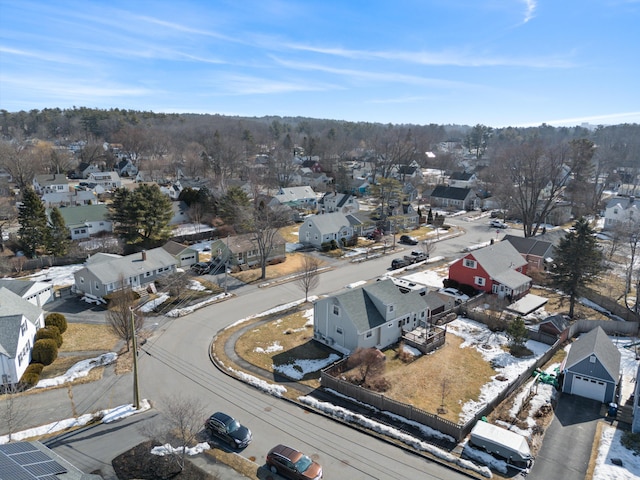 bird's eye view with a residential view