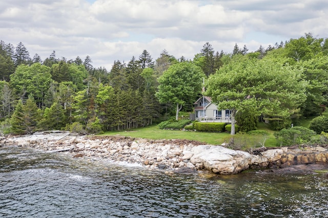 44 Periwinkle Ln, Phippsburg, ME 04562 - water view featuring a wooded view