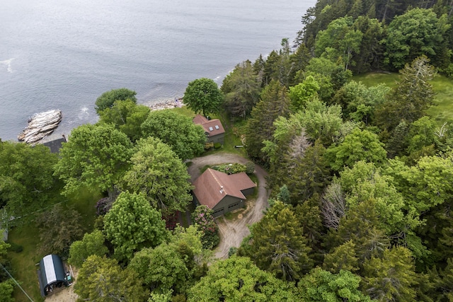 44 Periwinkle Ln, Phippsburg, ME 04562 - drone / aerial view featuring a water view