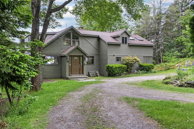 44 Periwinkle Ln, Phippsburg, ME 04562 - view of front of house with driveway and roof with shingles
