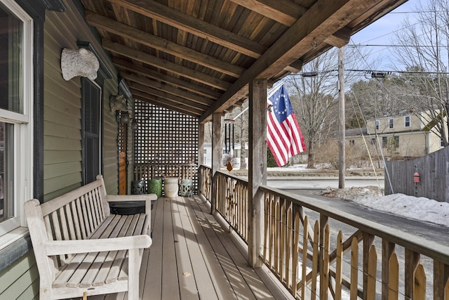 view of wooden deck