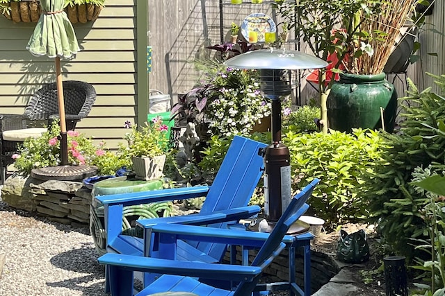 view of patio / terrace featuring fence