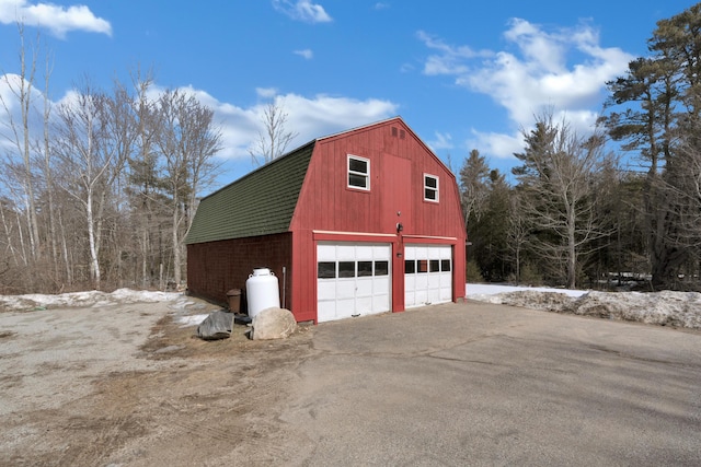 garage with a garage