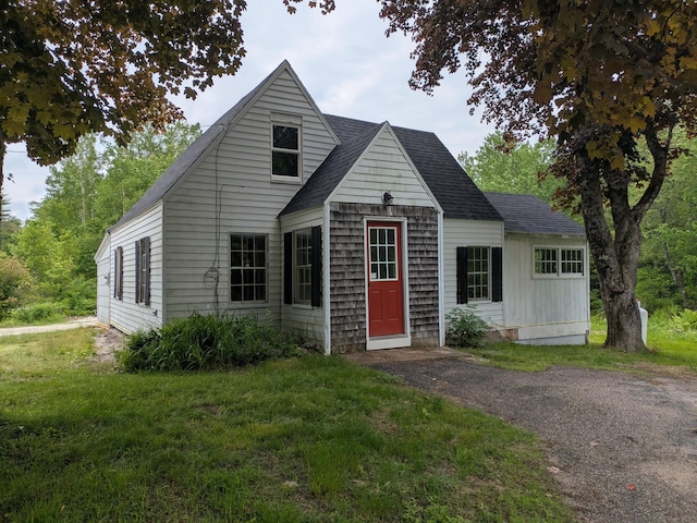 481 Oak Hill Rd, Standish, ME 04084 - view of front of property with roof with shingles and a front yard
