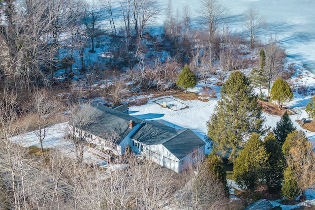 view of snowy aerial view