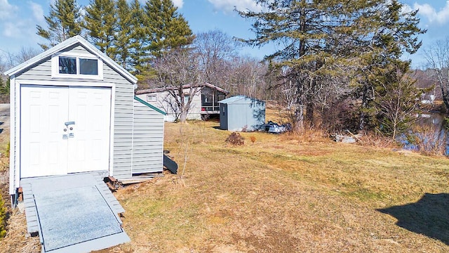 view of shed