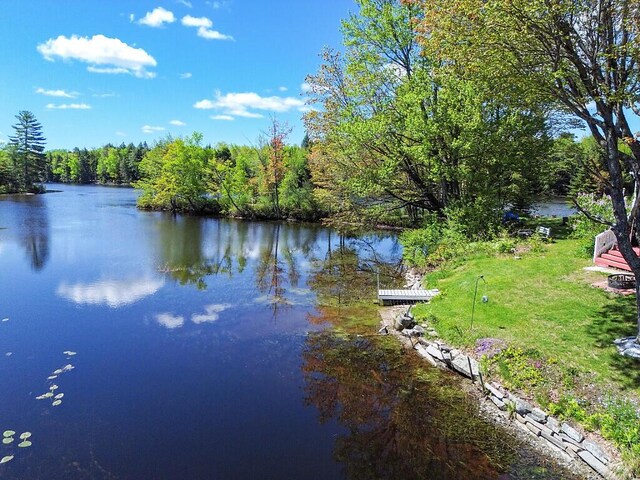 12 Town Line Rd, Belgrade, ME 04917 - water view with a heavily wooded area