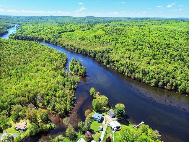 12 Town Line Rd, Belgrade, ME 04917 - drone / aerial view of a forest and a large body of water
