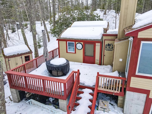 exterior space with an outbuilding