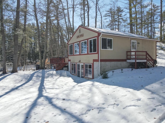 view of front of property with stairs