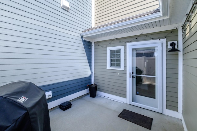 view of patio / terrace with a grill