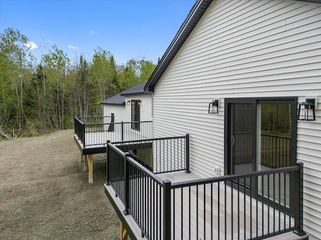 67 Stacey Ln, Kenduskeag, ME 04450 - view of wooden terrace