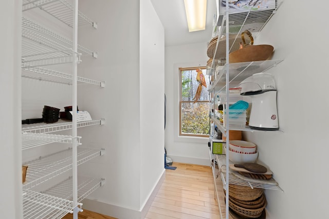 spacious closet featuring wood finished floors