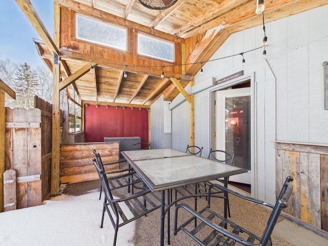 view of patio featuring outdoor dining space