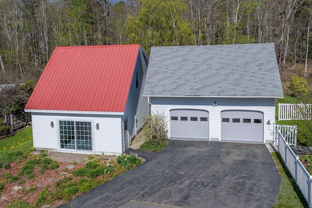 550 Belfast Rd, Camden, ME 04843 - garage featuring fence and driveway