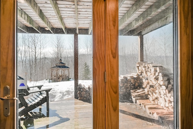 84 Ira Mountain Rd, Kingfield, ME 04947 - entryway featuring hardwood / wood-style floors
