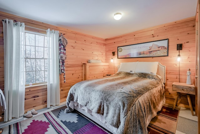84 Ira Mountain Rd, Kingfield, ME 04947 - bedroom with wooden walls and multiple windows