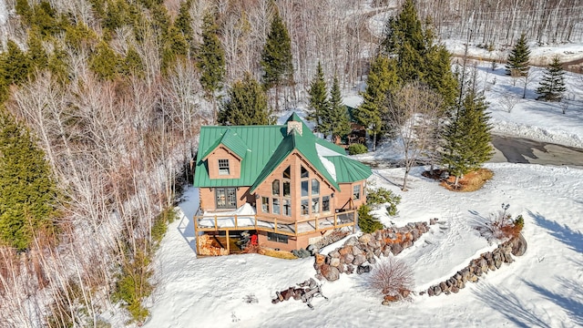 84 Ira Mountain Rd, Kingfield, ME 04947 - view of snowy aerial view