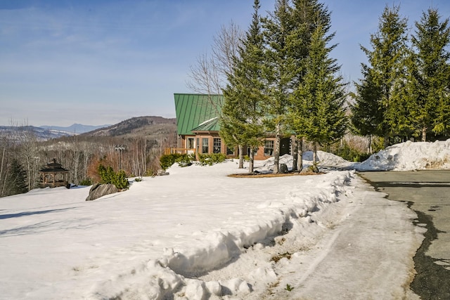 84 Ira Mountain Rd, Kingfield, ME 04947 - exterior space featuring a mountain view and a standing seam roof