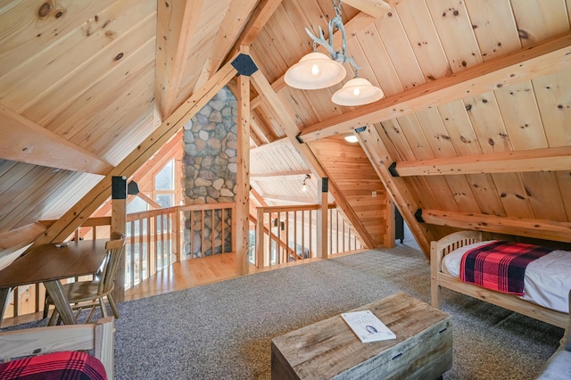 84 Ira Mountain Rd, Kingfield, ME 04947 - bedroom with wood ceiling