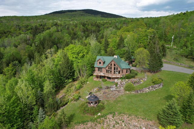 84 Ira Mountain Rd, Kingfield, ME 04947 - aerial view of property and surrounding area featuring a heavily wooded area