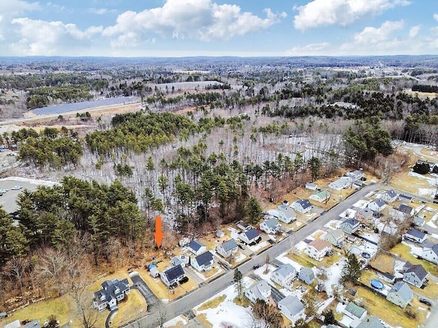 bird's eye view with a residential view