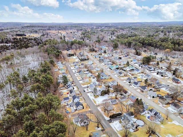 bird's eye view with a residential view