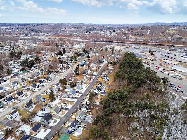 bird's eye view with a residential view