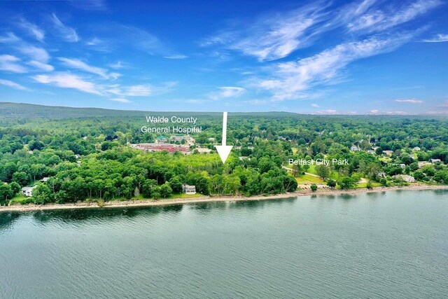 19 Glenview Ln, Belfast, ME 04915 - bird's eye view of a forest and a large body of water