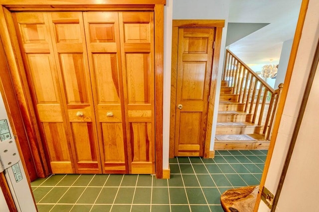 19 Glenview Ln, Belfast, ME 04915 - stairs with tile patterned flooring