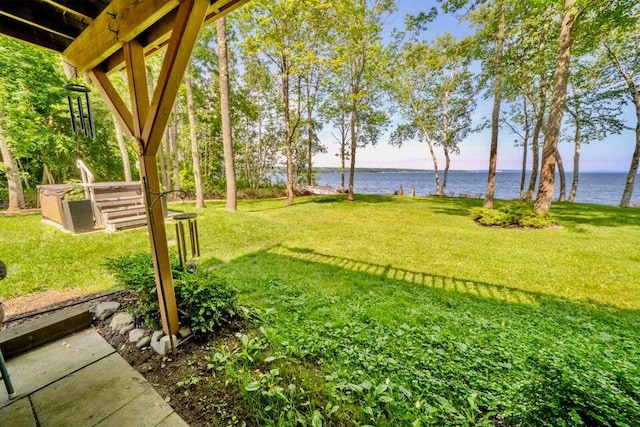 19 Glenview Ln, Belfast, ME 04915 - view of green lawn with a water view