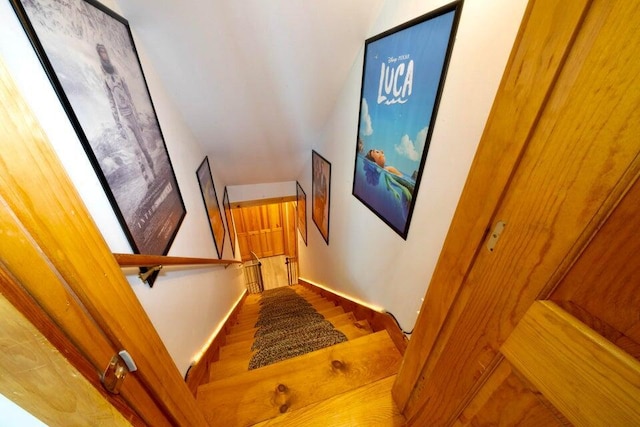 19 Glenview Ln, Belfast, ME 04915 - stairs with wood finished floors