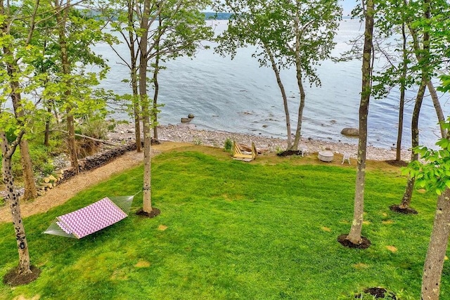 19 Glenview Ln, Belfast, ME 04915 - view of grassy yard with a water view