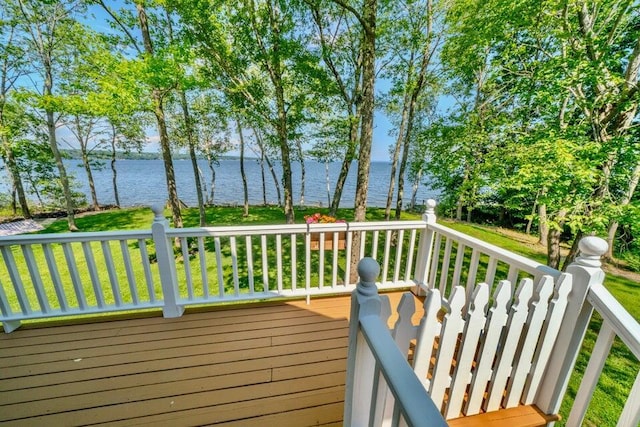 19 Glenview Ln, Belfast, ME 04915 - deck with a water view