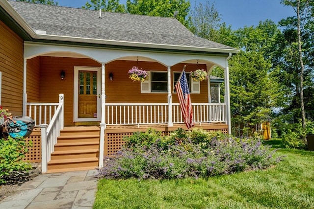 19 Glenview Ln, Belfast, ME 04915 - view of front of house featuring a porch and roof with shingles