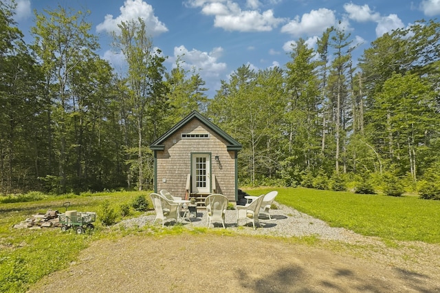 4 Boulder Cove Way, Bremen, ME 04551 - view of outdoor structure with a wooded view